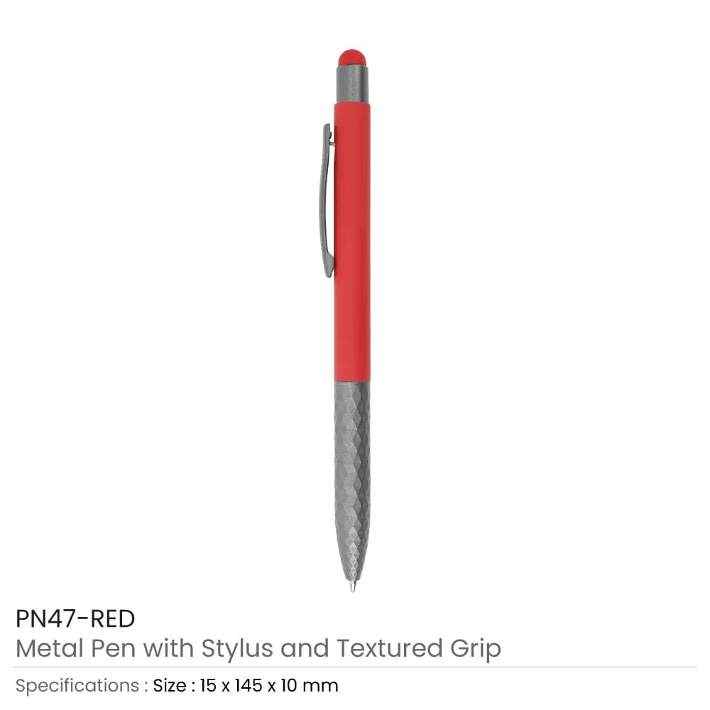 Stylus-Metal-Pens-with-Textured-Grip-PN47-RED.webp