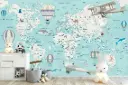 World Map-Kids Wallpaper