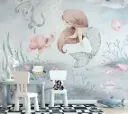 Underwater Mermaids-Kids Wallpaper