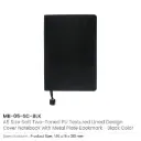 Soft PU Cover Notebooks in A5 Size with Metal Plate Bookmark