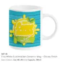 White Ceramic Mugs 