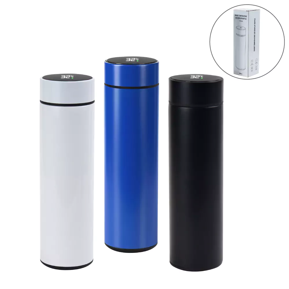 Double Wall Water Bottles with Temperature Display 500ml 