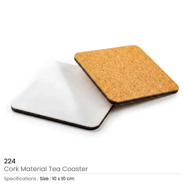4 Pcs Bamboo Tea Coasters Sets with Case 