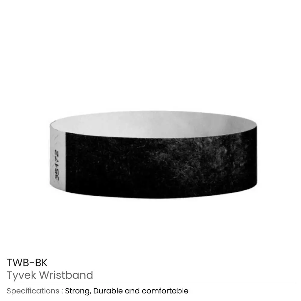 Tyvek Wristbands Waterproof, Adjustable, Adhesive 