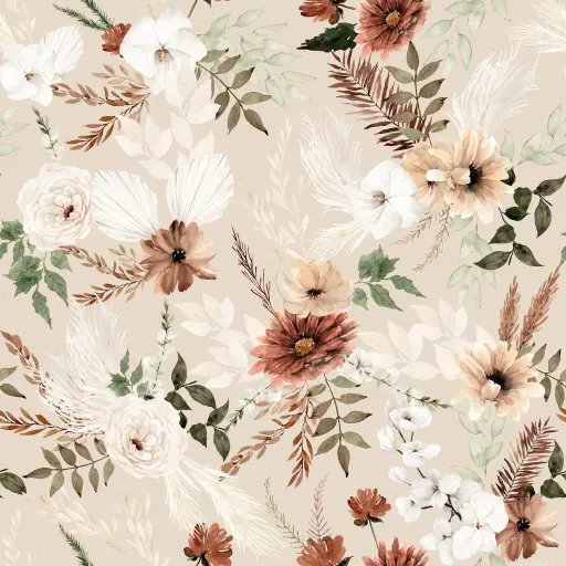 Floral-Pattern Wallpaper