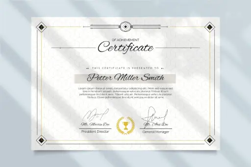 Certificates - Standard