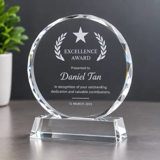 Round Crystal Award