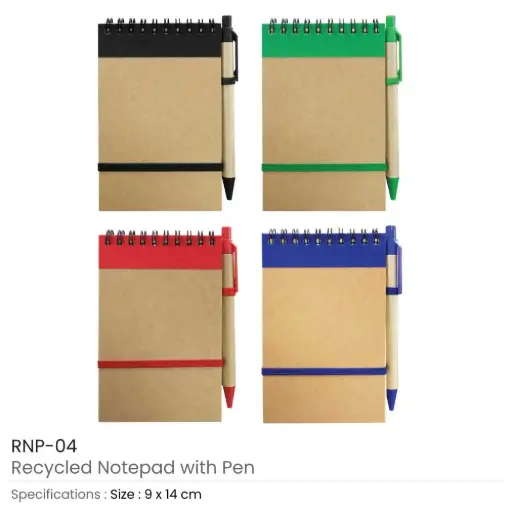Recycled Notepads with Pen 