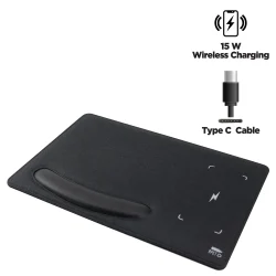 [WCM4-BLK] 15W Wireless Fast Charging Mousepads/Forearm Support Type C