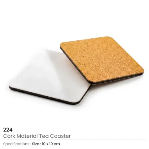 [COA-03] 4 Pcs Bamboo Tea Coasters Sets with Case 