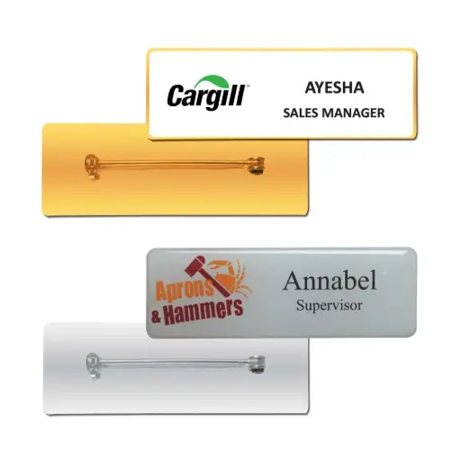 Personalized Metal Name Badges with Epoxy Printing 